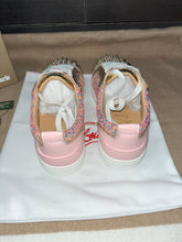 Load image into Gallery viewer, Pink Sparkly Red Bottom Trainers