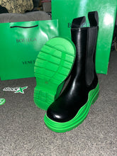 Load image into Gallery viewer, Green Leather Boots