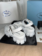 Load image into Gallery viewer, White Chunky P Sandals