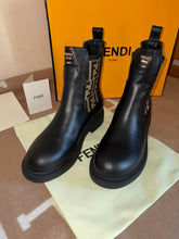 Load image into Gallery viewer, Black Leather FF Boots