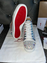 Load image into Gallery viewer, Silver Diamond Studded High Trainers
