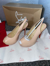 Load image into Gallery viewer, Cream Red Bottomed Heels