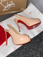 Load image into Gallery viewer, Cream Red Bottomed Heels