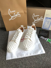 Load image into Gallery viewer, Plain White Studded Trainers