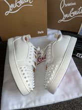 Load image into Gallery viewer, Plain White Studded Trainers