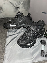 Load image into Gallery viewer, Black Track Trainers