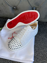 Load image into Gallery viewer, White Glittery Studded Trainers