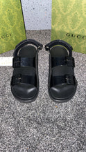 Load image into Gallery viewer, Black G Strapped Sandals