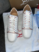 Load image into Gallery viewer, White & Red Shinny Trainers