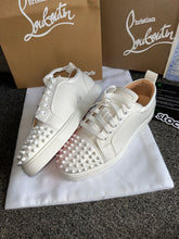 Load image into Gallery viewer, Plain White Studded Trainers