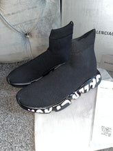 Load image into Gallery viewer, Pink Writing Sock Trainers