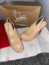 Load image into Gallery viewer, Cream Red Bottomed Heels