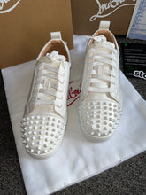 Load image into Gallery viewer, Plain White Studded Trainers