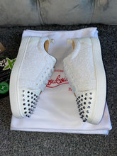 Load image into Gallery viewer, White Glittery Studded Trainers