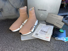 Load image into Gallery viewer, Tan Sock Trainers