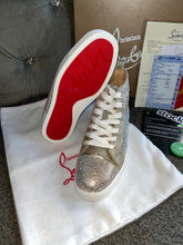 Load image into Gallery viewer, Pink/Silver High Diamond Trainers