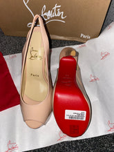 Load image into Gallery viewer, Cream Red Bottomed Heels