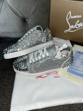 Load image into Gallery viewer, Glittery Studded Plain Trainers
