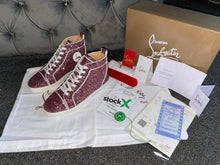 Load image into Gallery viewer, Glittery Hightop Pink Trainers