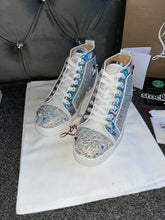 Load image into Gallery viewer, Silver Diamond Studded High Trainers