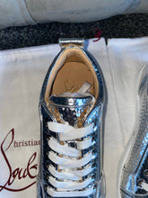 Load image into Gallery viewer, Silver Metallic Studded Trainers