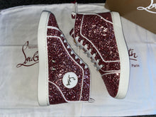 Load image into Gallery viewer, Glittery Hightop Pink Trainers