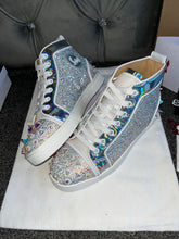 Load image into Gallery viewer, Silver Diamond Studded High Trainers