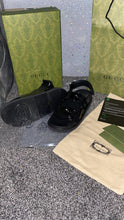 Load image into Gallery viewer, Black G Strapped Sandals
