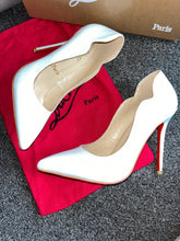 Load image into Gallery viewer, White Red Bottom Heels