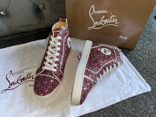 Load image into Gallery viewer, Glittery Hightop Pink Trainers