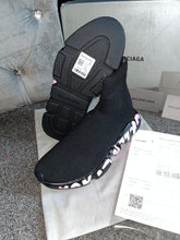 Load image into Gallery viewer, Pink Writing Sock Trainers