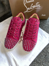 Load image into Gallery viewer, Bright Pink Studded Trainers