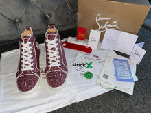 Load image into Gallery viewer, Glittery Hightop Pink Trainers