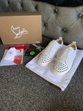 Load image into Gallery viewer, White Glittery Studded Trainers