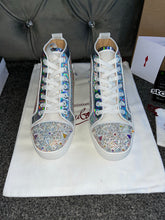 Load image into Gallery viewer, Silver Diamond Studded High Trainers