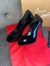 Load image into Gallery viewer, Black Open Toe Heels
