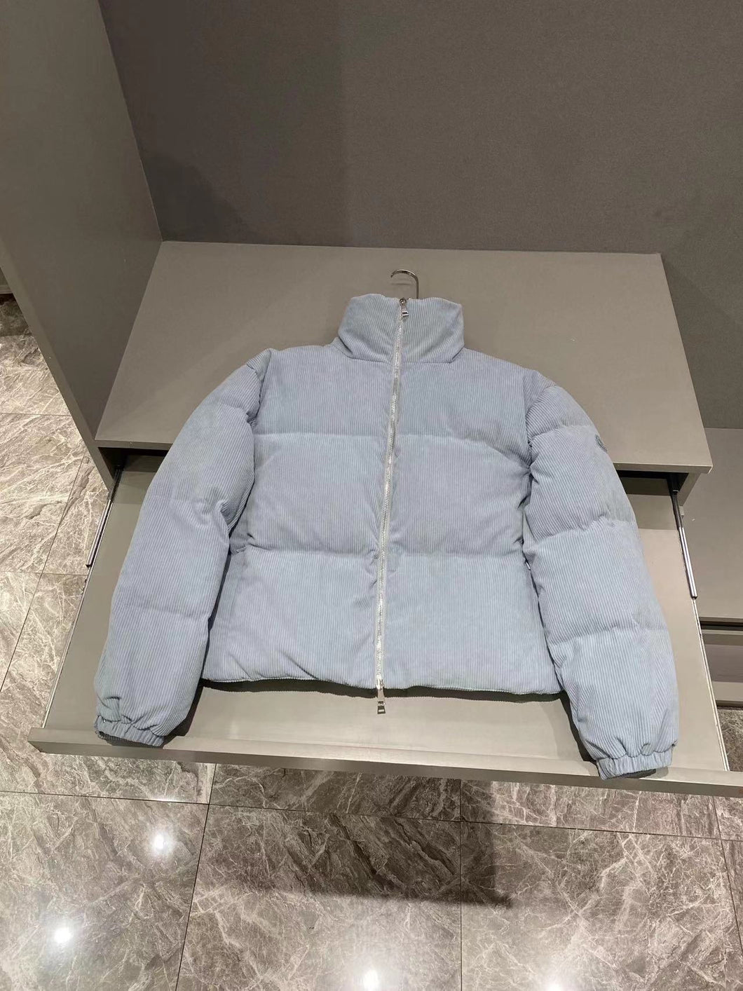 Blue M Lined Padded Coat