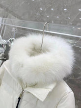 Load image into Gallery viewer, White Long Fur Hooded Coat
