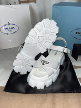 Load image into Gallery viewer, White Chunky P Sandals
