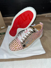 Load image into Gallery viewer, Pink Sparkly Red Bottom Trainers
