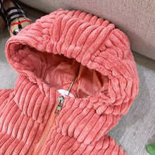 Load image into Gallery viewer, Coral Fluffy Kids Coat
