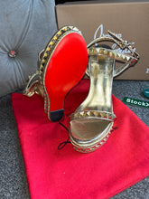 Load image into Gallery viewer, Gold Wedge Heels
