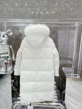 Load image into Gallery viewer, White Long Fur Hooded Coat
