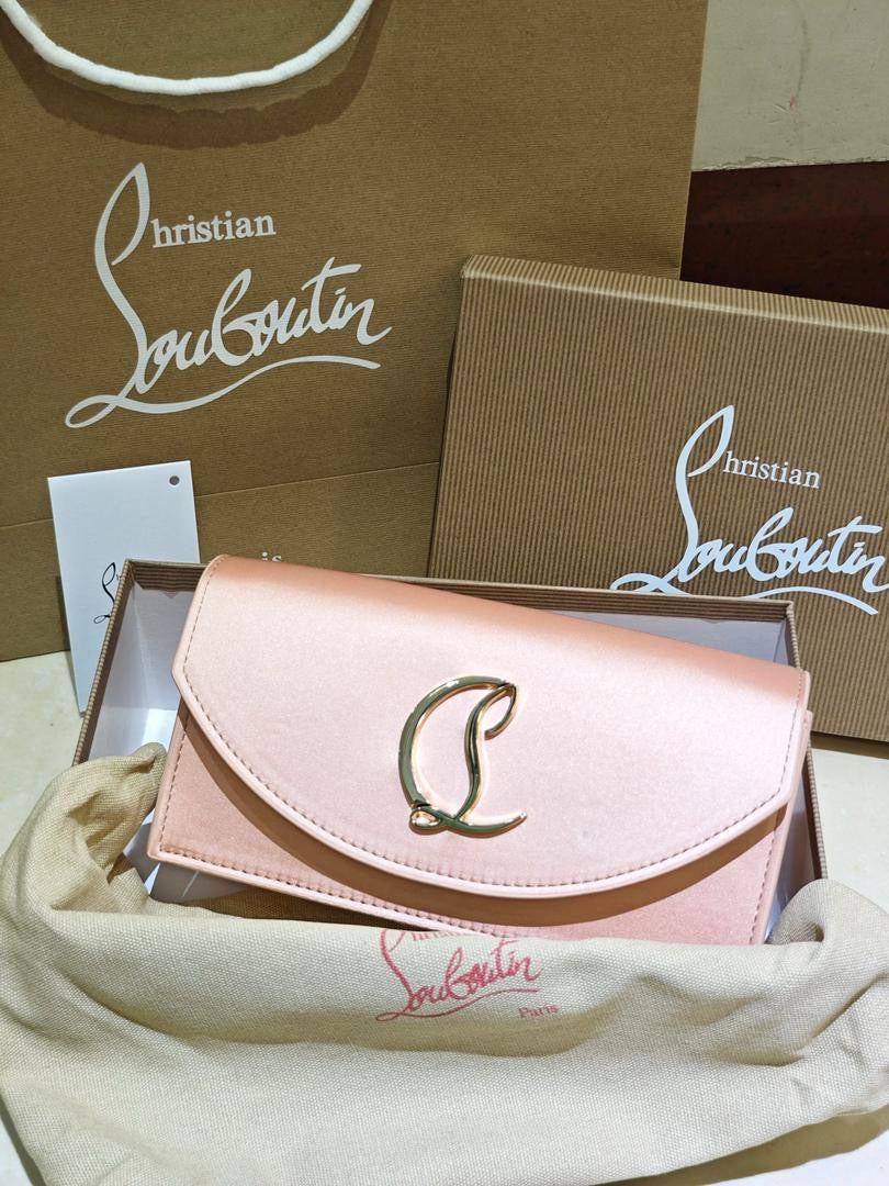 Pink Loub Clutch Bag