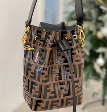 Load image into Gallery viewer, Brown Shinny Bucket Bag
