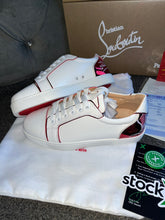 Load image into Gallery viewer, White &amp; Red Shinny Trainers
