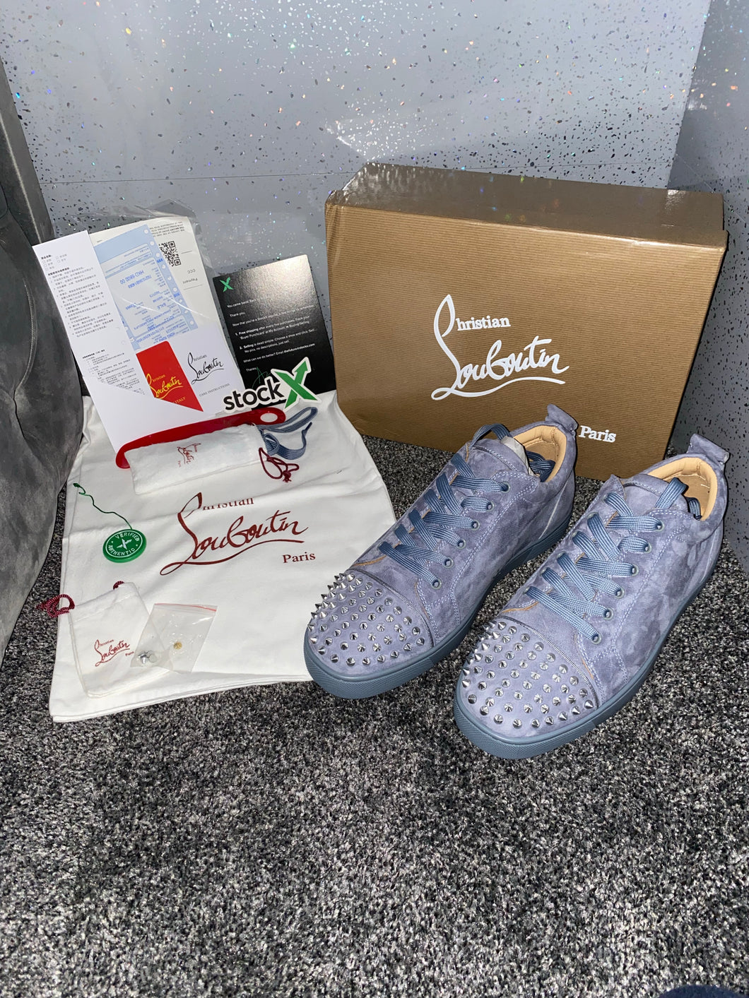 Dark Grey Studded Trainers