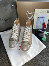 Load image into Gallery viewer, Pink/Silver High Diamond Trainers
