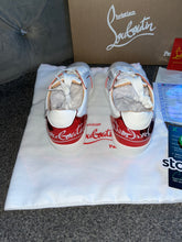 Load image into Gallery viewer, White &amp; Red Shinny Trainers
