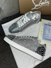 Load image into Gallery viewer, Glittery Studded Plain Trainers
